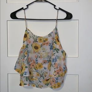 Sunflower Cropped Tank Top